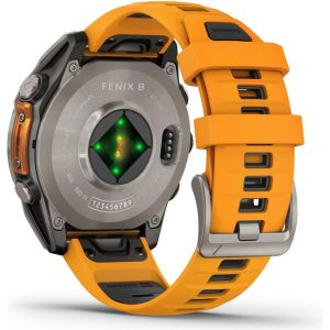 Garmin fenix 8 47mm.AMOLED.Saphire Silver/Orange
